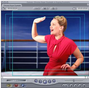 APPLE FINAL CUT PRO 5 - Example: Using the Chroma Keyer Filter - 11