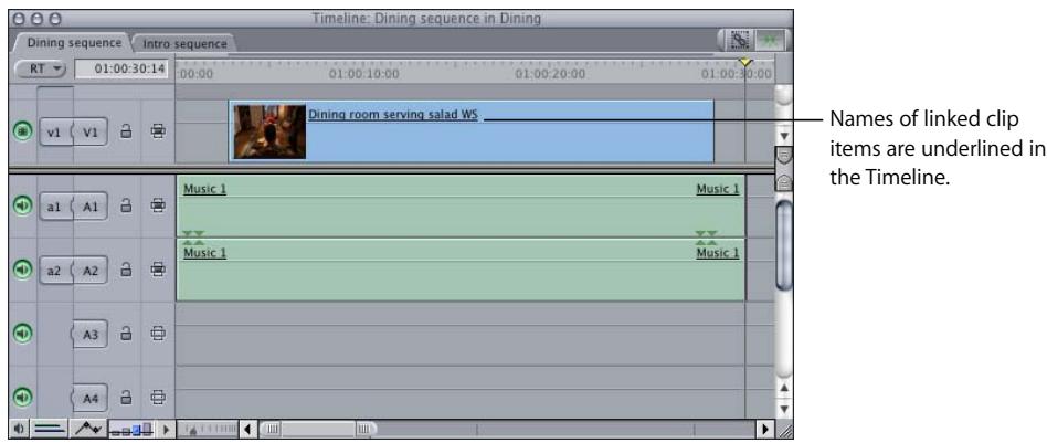 APPLE FINAL CUT PRO 5 - Choose Modify > Link (or press Command-L). - 1