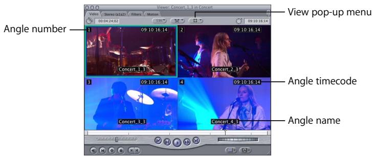 APPLE FINAL CUT PRO 5 - To turn on multiclip overlays in the Viewer: - 1