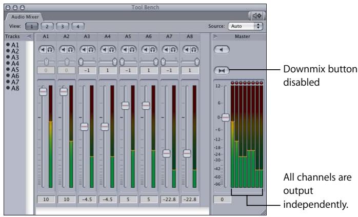 APPLE FINAL CUT PRO 5 - Downmixing Multiple Audio Channels to a Stereo Mix - 2