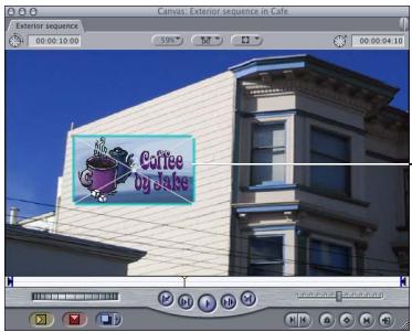 APPLE FINAL CUT PRO 5 - Example: Using Motion Parameters and Wireframe Handles - 7