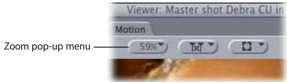 APPLE FINAL CUT PRO 5 - Zoom Pop-Up Menu - 1