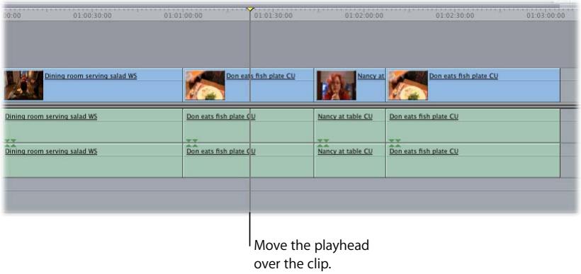 APPLE FINAL CUT PRO 5 - To set In and Out points at the beginning and end of a clip or gap in the Timeline: - 1