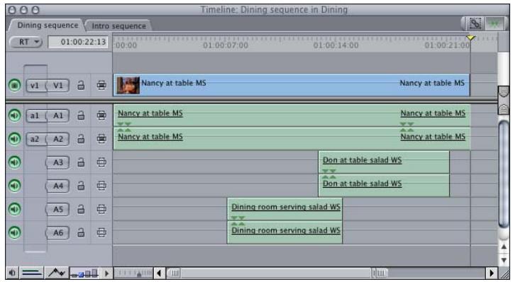 APPLE FINAL CUT PRO 5 - Understanding Sync Relationships Between Multiple Linked Audio Items - 1