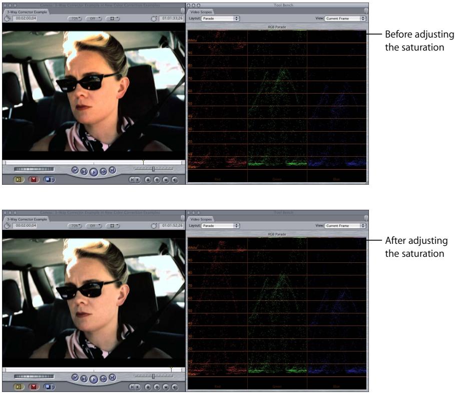 APPLE FINAL CUT PRO 5 - Example: Using the Color Corrector 3-Way Filter - 21