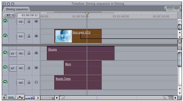 APPLE FINAL CUT PRO 5 - To create a merged clip from two or more clips in the Timeline: - 2