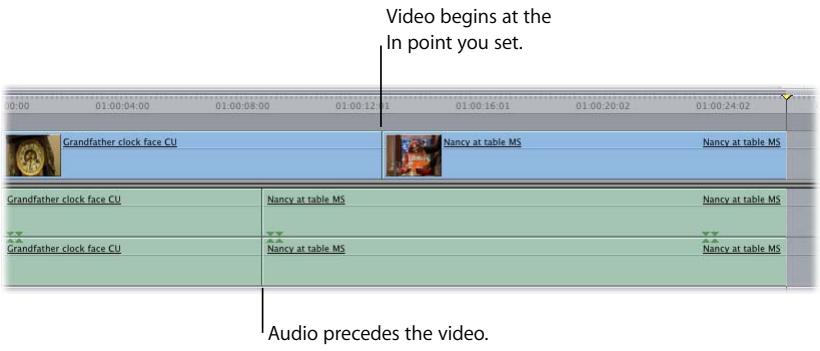 APPLE FINAL CUT PRO 5 - Example: Split Edit in the Viewer and a Single Split Edit Point in the Canvas - 3