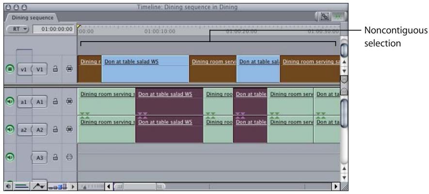 APPLE FINAL CUT PRO 5 - Selecting Multiple Clips - 1