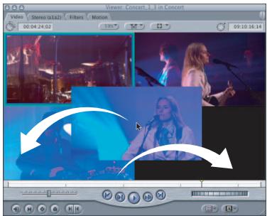 APPLE FINAL CUT PRO 5 - Rearranging and Deleting Multiclip Angles in the Viewer - 1