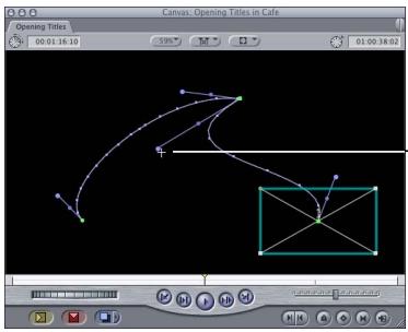 APPLE FINAL CUT PRO 5 - To resize one side of a Bezier curve independently of the other: - 3