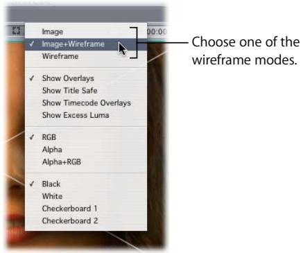 APPLE FINAL CUT PRO 5 - Choosing a Wireframe Mode - 2