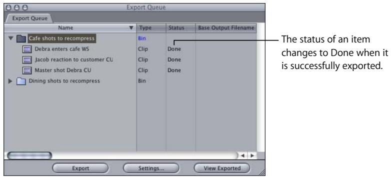 APPLE FINAL CUT PRO 5 - To do a batch export: - 2