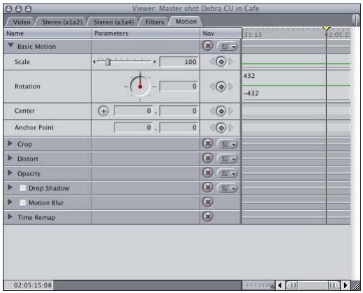 APPLE FINAL CUT PRO 5 - Motion Tab - 1