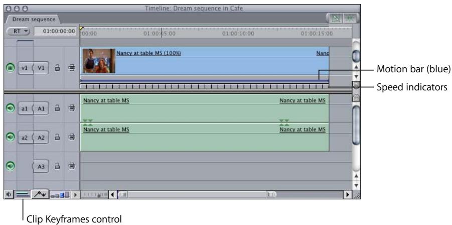 APPLE FINAL CUT PRO 5 - Learning to Read Timeline Speed Indicators - 1