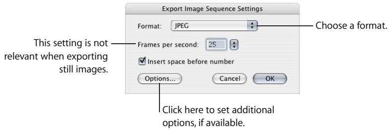 APPLE FINAL CUT PRO 5 - To export a still image: - 3