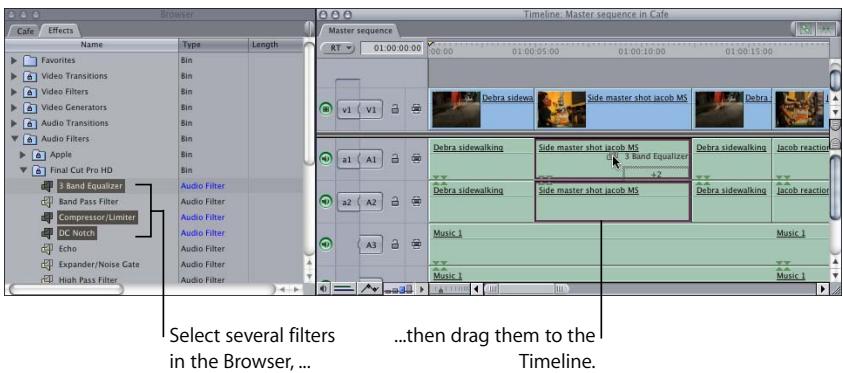 APPLE FINAL CUT PRO 5 - Applying Filters to an Audio Clip - 2