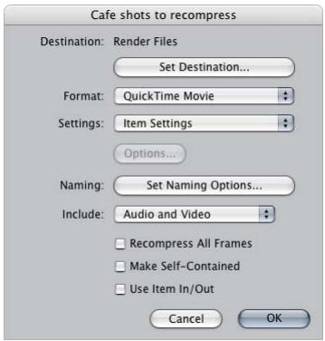 APPLE FINAL CUT PRO 5 - Choosing Export Settings With the Settings Button - 2