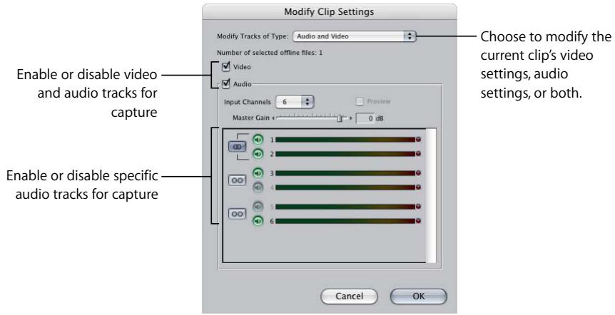 APPLE FINAL CUT PRO 5 - Changing a Clip's Track Selections After Logging - 1
