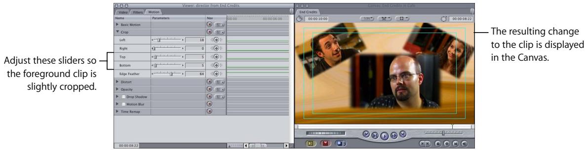 APPLE FINAL CUT PRO 5 - Example 2: Using Additional Motion Settings to Refine the Layout - 4