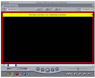 APPLE FINAL CUT PRO 5 - To temporarily disable rendering: - 1