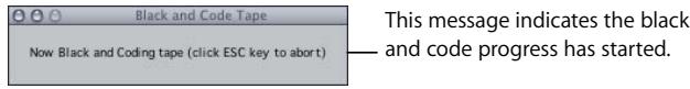 APPLE FINAL CUT PRO 5 - To prepare a tape with black and timecode: - 2