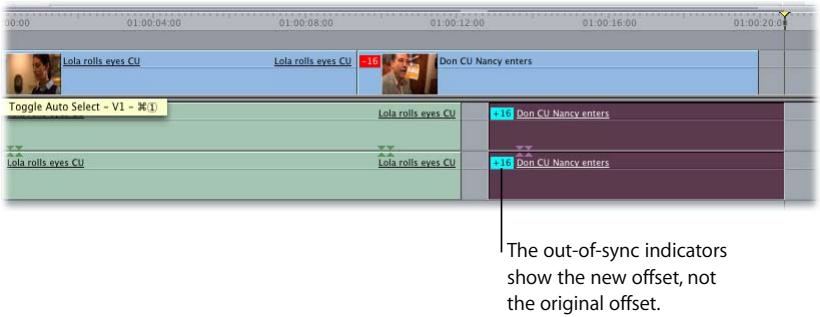 APPLE FINAL CUT PRO 5 - Choose Modify > Mark in Sync. - 2