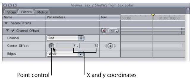 APPLE FINAL CUT PRO 5 - To define a new location with x and y coordinates: - 1