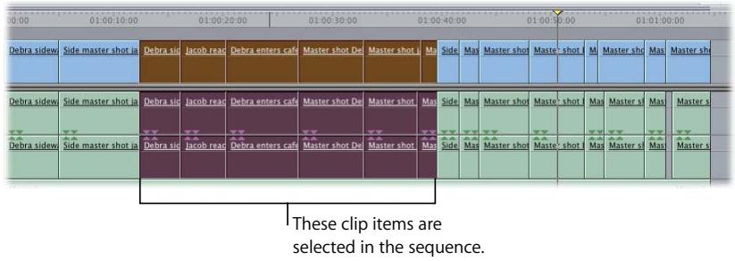 APPLE FINAL CUT PRO 5 - Example: Duplicating a Portion of a Sequence and Its Media Files - 1