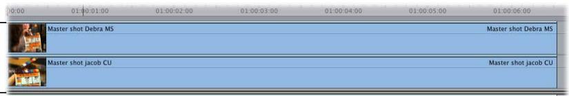 APPLE FINAL CUT PRO 5 - Example: Keyframing Opacity in the Timeline - 1