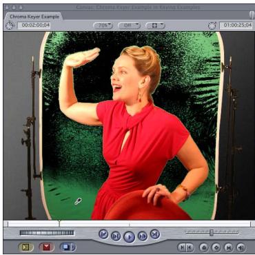APPLE FINAL CUT PRO 5 - Example: Using the Chroma Keyer Filter - 3
