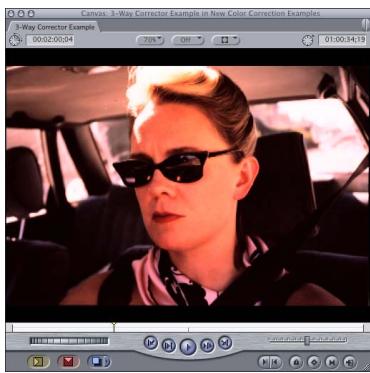 APPLE FINAL CUT PRO 5 - Example: Using the Color Corrector 3-Way Filter - 10