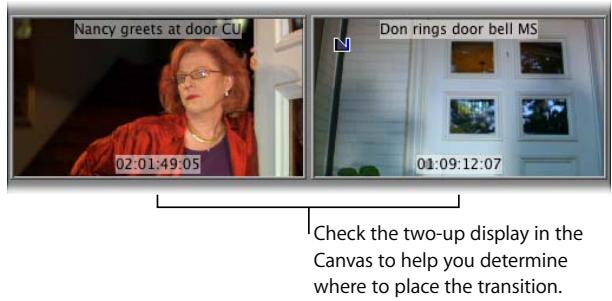 APPLE FINAL CUT PRO 5 - To do a roll edit, changing the location of a transition: - 2