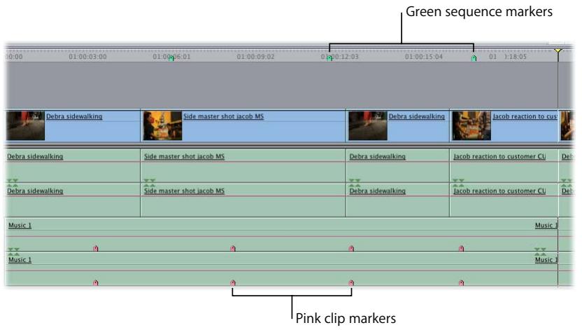 APPLE FINAL CUT PRO 5 - Differences Between Sequence and Clip Markers - 1