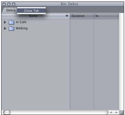APPLE FINAL CUT PRO 5 - Opening Bins in a Separate Window or Tab - 3