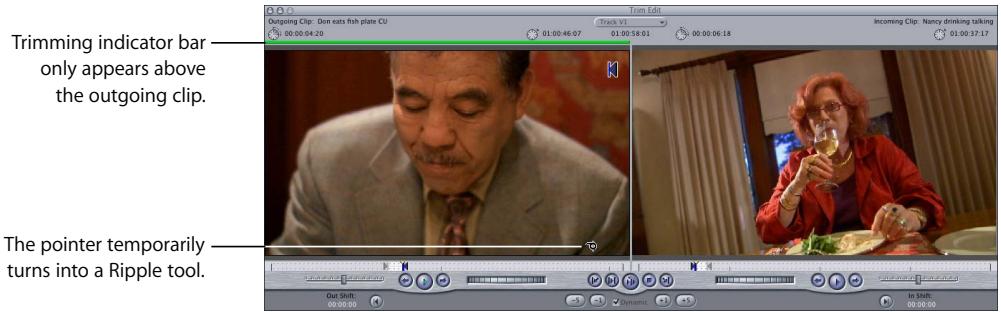 APPLE FINAL CUT PRO 5 - Choose a ripple or roll edit by doing one of the following: - 1