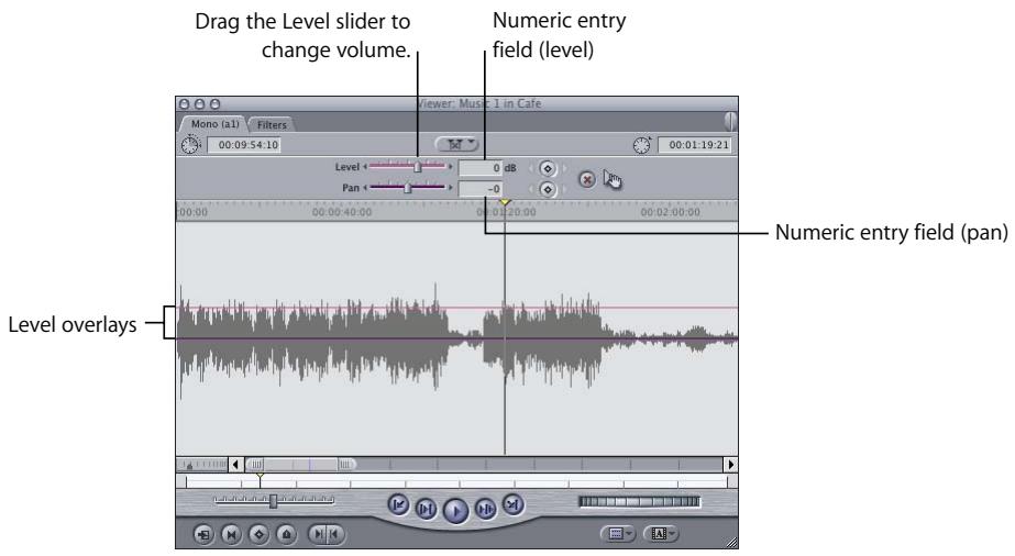 APPLE FINAL CUT PRO 5 - Changing Audio Levels in the Viewer - 1