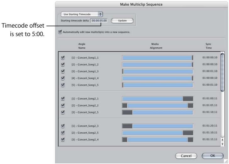 APPLE FINAL CUT PRO 5 - Starting Timecode Offset Is 5:00 - 1