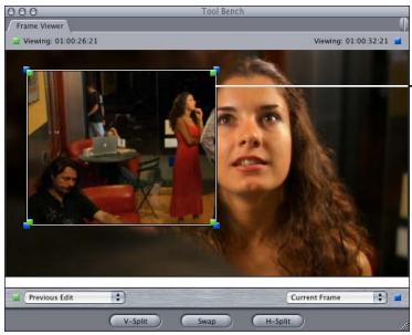 APPLE FINAL CUT PRO 5 - To adjust the split screen, do one of the following: - 1