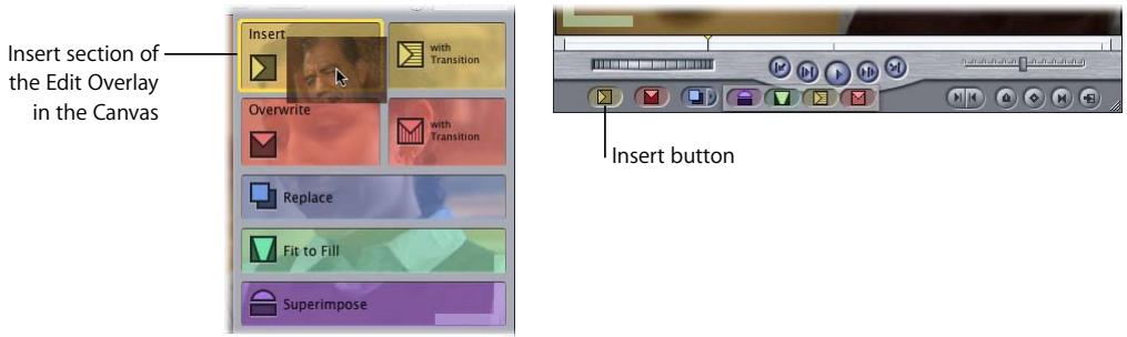 APPLE FINAL CUT PRO 5 - To perform an insert edit: - 1