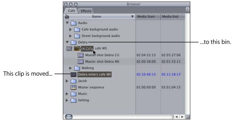 APPLE FINAL CUT PRO 5 - Moving Items Between Bins - 1