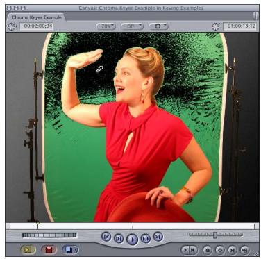 APPLE FINAL CUT PRO 5 - Example: Using the Chroma Keyer Filter - 2