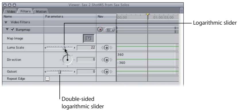 APPLE FINAL CUT PRO 5 - Logarithmic sliders - 1
