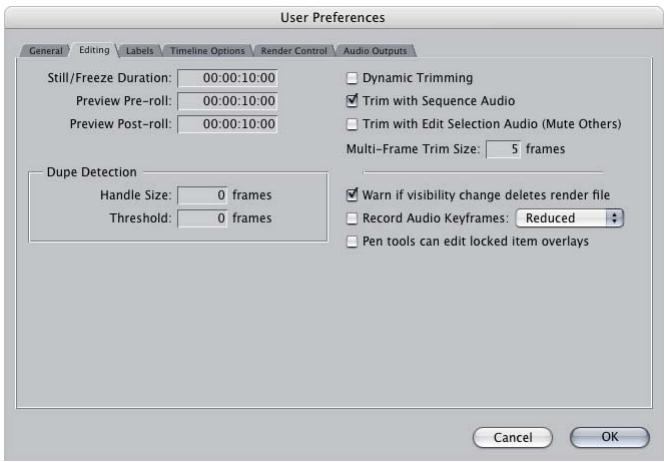 APPLE FINAL CUT PRO 5 - Editing Tab - 1