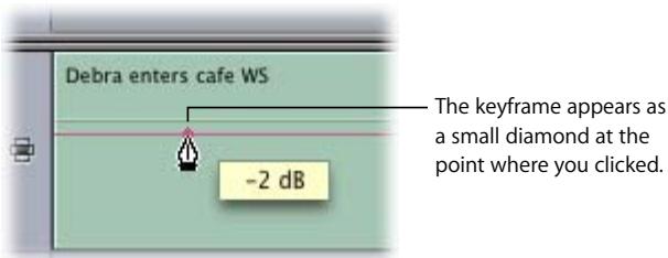 APPLE FINAL CUT PRO 5 - To adjust the volume of a single clip with no keyframes: - 2