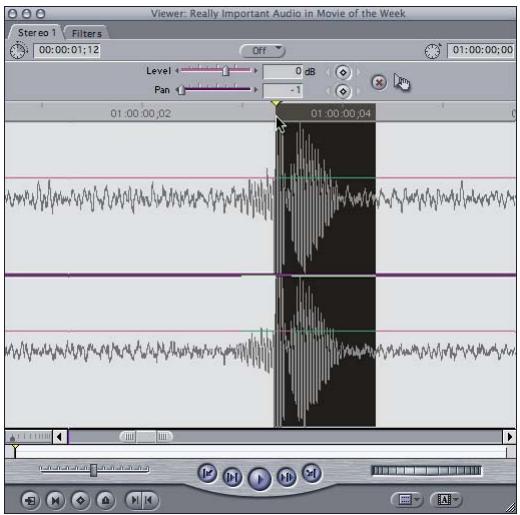 APPLE FINAL CUT PRO 5 - To set and adjust subframe keyframes: - 2