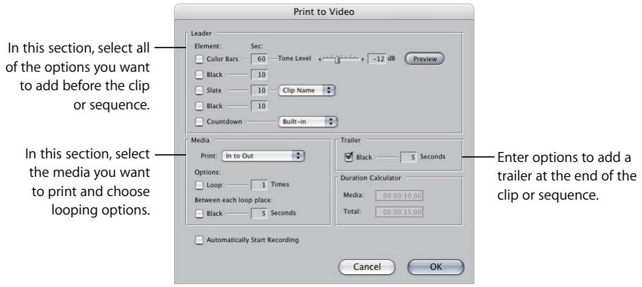 APPLE FINAL CUT PRO 5 - To print to videotape: - 2