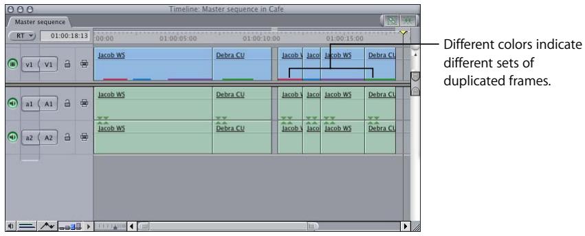 APPLE FINAL CUT PRO 5 - Options for Displaying Duplicate Frames - 2