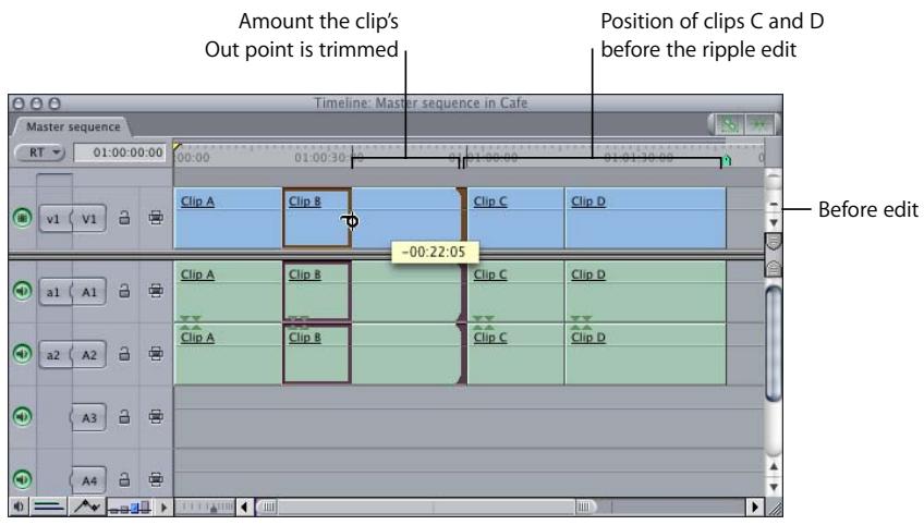 APPLE FINAL CUT PRO 5 - Performing a Ripple Edit in the Timeline - 1