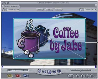 APPLE FINAL CUT PRO 5 - Example: Using Motion Parameters and Wireframe Handles - 5