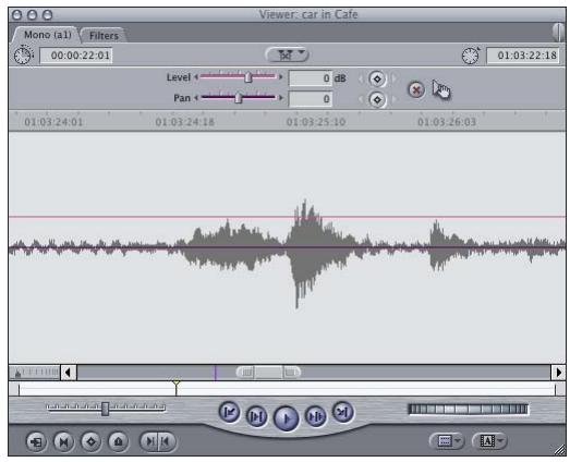 APPLE FINAL CUT PRO 5 - To set up a dynamic stereo pan using keyframes: - 1